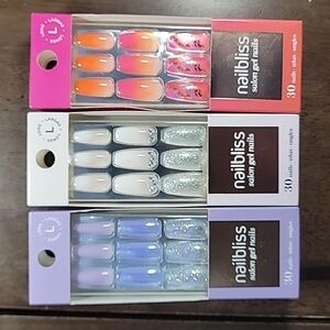 Dashing Diva NailBliss Nail Lot - Purple, White, Orange New In Box